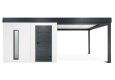 GARDEON® Zahradní domek se světlíkem a přístřeškem na pravé straně